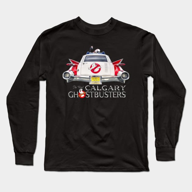 Calgary Ghostbusters Iconic Ecto 1 Long Sleeve T-Shirt by Custom Ghostbusters Designs